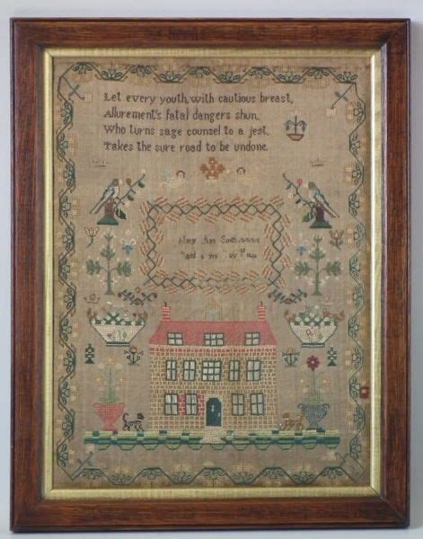 1826 House Sampler By Mary Ann Smith Antique Samplers Cross Stitch