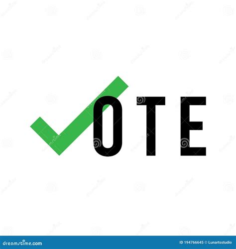 Vote Check Mark Ballot Vector Text Typography Message Background Banner