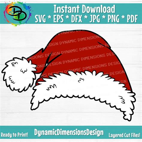 Santa Hat Svg, Christmas Svg, Hat Svg, Santa Svg, Santa Hat, Santa ...