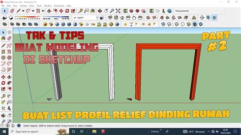 Sketchup Cara Membuat List Profil Relief Dinding Rumah Part