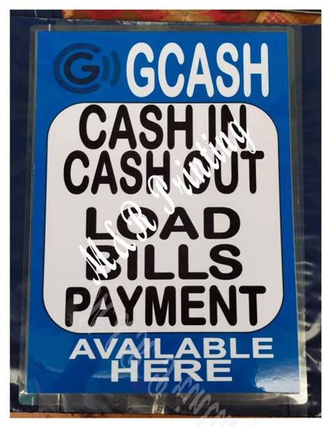 Gcash Bills Payment Signage Blue Laminated Lazada Ph