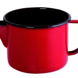 Caneca Aço Esmaltado 12cm 1 Litro Bico Vermelho Ewel Leroy Merlin