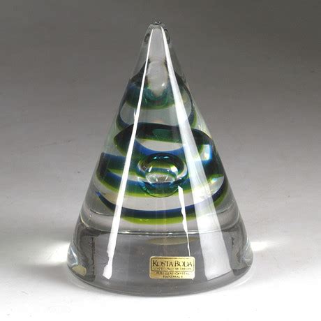 Bengt Edenfalk Cone Object Glass Kosta Boda Glass Art Glass