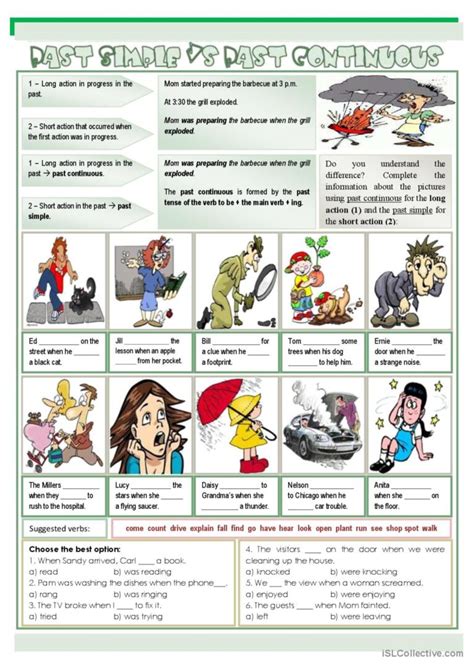 Past Simple X Past Continuous Edita English Esl Worksheets Pdf And Doc