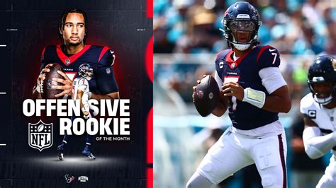 Houston Texans Qb C J Stroud Named Nfl Offensive Rookie Of The Month