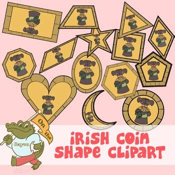 irish coins 2d shapes clipart by On the bayou-teacher | TPT