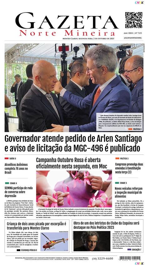 Jornal Impresso De Outubro De Edi O Rede Gazeta De Comunica O