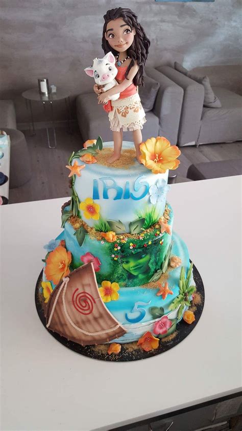 Moana birthday cake, Moana cake, Birthday cake kids