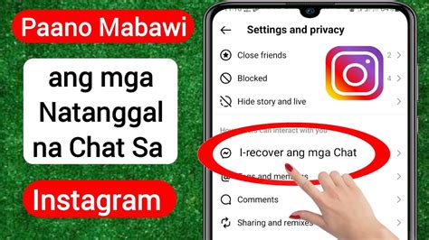 Paano Mabawi Ang Mga Natanggal Na Chat Sa Instagram 2023 Bagong Update