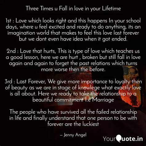 Three Times U Fall In Lov Quotes Writings By Jenny Angel Yourquote