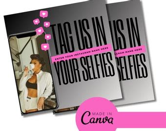 Editable We Love Your Selfies Flyers Tag Us In Your Selfies Flyer Diy