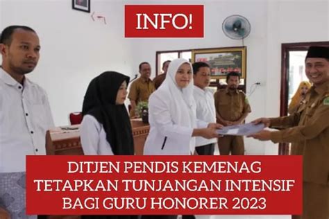 SUDAH RESMI DITETAPKAN GURU HONORER Berhak Terima Tunjangan Intensif