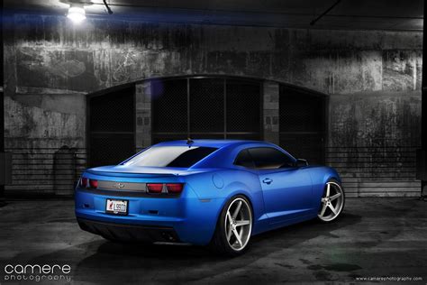 5th Gen Camaro - Matte Blue - 22 Inch Wheels - Lowered - Drool ...