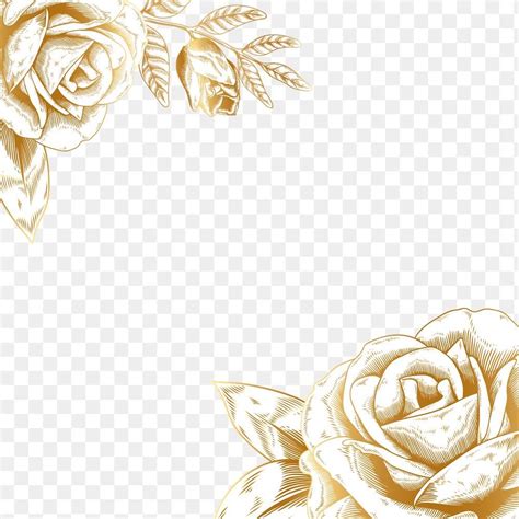 A Drawing Of A Rose On A Transparent Background With No Background Hd Png