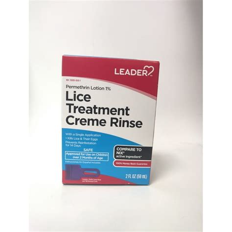 Leader Permethrin Lotion 1 Lice Treatment Creme Rinse With Nit Removal