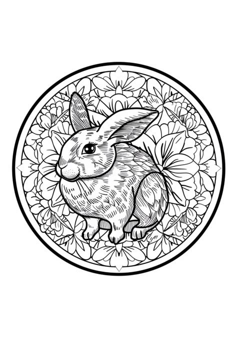 Coloriage Mandala Lapin Imprimer Gratuit Objectif Maternelle