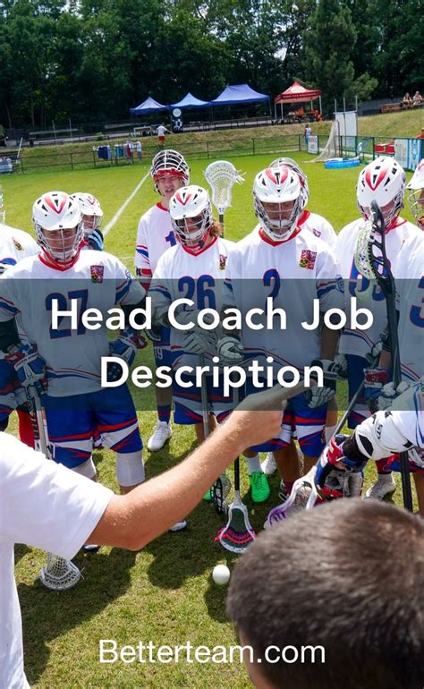 Head Coach Job Description | Lacrosse coach, Interview questions, Job ...