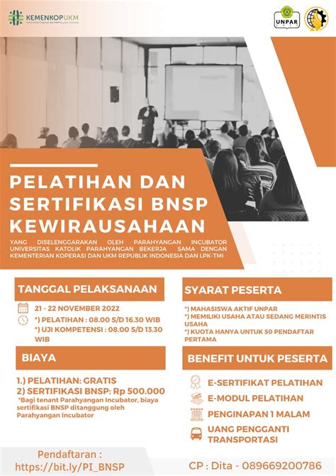 Poster BNSP Kewirausahaan Universitas Katolik Parahyangan