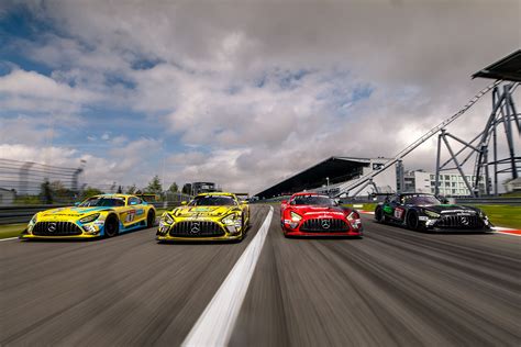 Adac Gt Masters Drei Mercedes Amg Gt Starten Auf Dem Hockenheimring