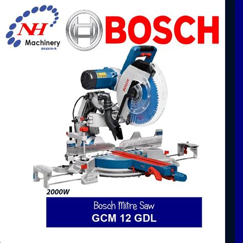 BOSCH DOUBLE BEVEL SLIDING MITRE SAW GCM 12 GDL Ngee Hin Machinery