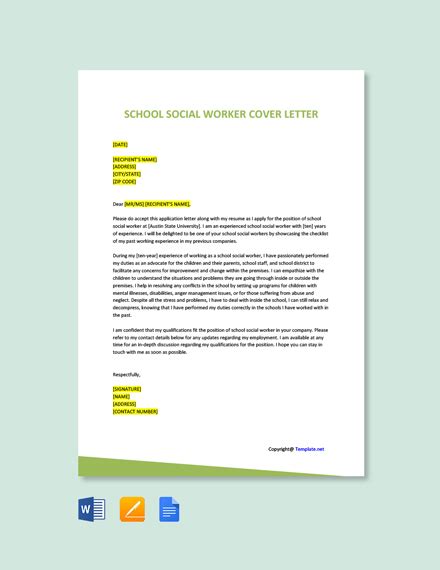 Free Social Worker Resignation Letter Template Word