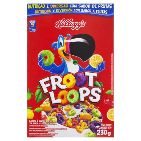 Cereal Matinal Frutas Kelloggs Froot Loops Caixa 230g Biscoitolandia