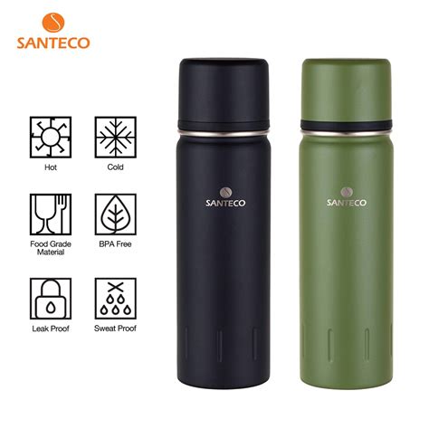 Santeco Thermos Bottle Vacuum Flask Ml Hot Cold Stainless Steel