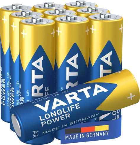 Varta Longlife Power Batterie Aa Mignon Lr Pacco Da Batteria