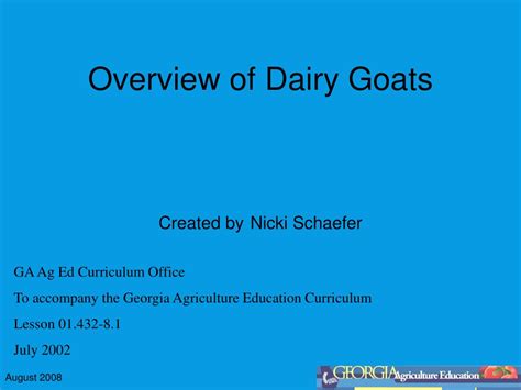 Ppt Overview Of Dairy Goats Powerpoint Presentation Free Download