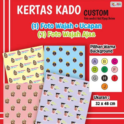 Jual Kertas Kado Kertas Kado Custom Kertas Kado Anime Kertas Kado