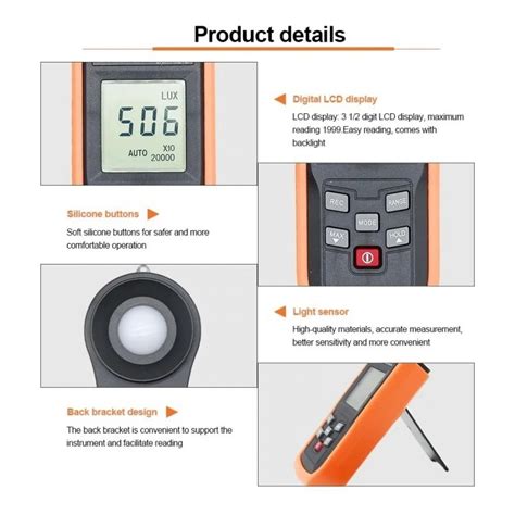 Medidor De Intensidad De Luz Luxometro 1010d 0 200000 Lux