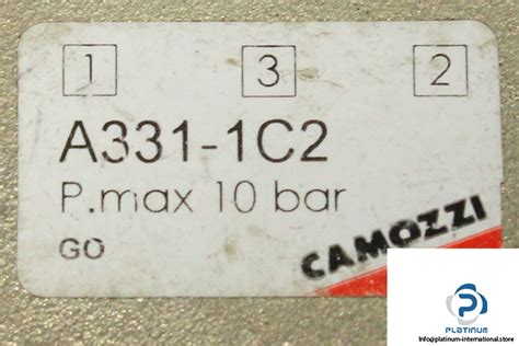 CAMOZZI A331 1C2 SINGLE SOLENOID VALVE Platinum International