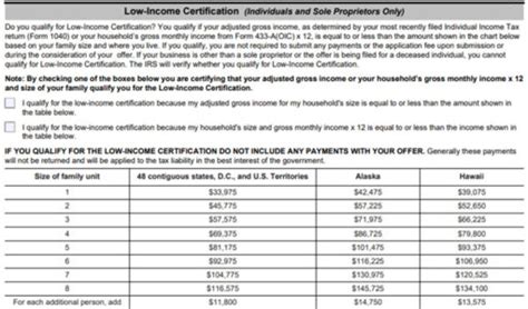 Irs Form B Offer In Compromise Booklet