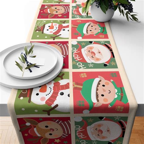 Jual Taplak Meja Table Runner Print Motif Natal Christmas Holiday