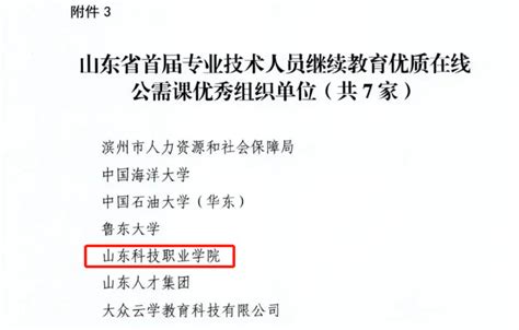 山东省专业技术人员继续教育基地——山东科技职业学院专业技术人员网络学习平台