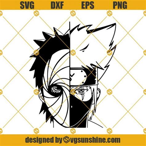 Kakashi And Obito Svg Naruto Svg Kakashi Svg Obito Svg