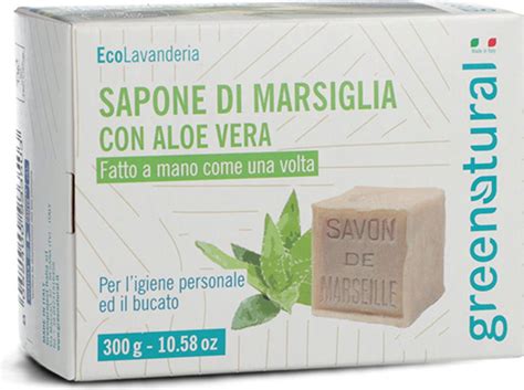 Greenatural Sapone Di Marsiglia Con Aloe Vera 300 G Ecosplendo