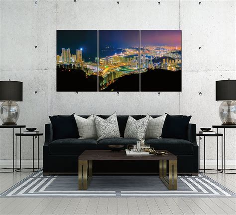 Busan Skyline at Night Acrylic Picture – Kira Living