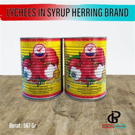 Jual Lychees In Syrup Herring Brand 567gr Leci Kaleng Buah Kaleng