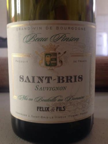 Felix Fils Beau Pinson Saint Bris Sauvignon Vivino Australia