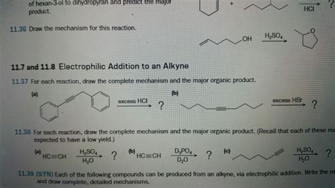 Solved And The Of Hexan 3 Ol To Dihydropyran Product Predict Chegg