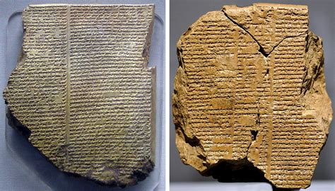 Epic Of Gilgamesh Clay Tablets Left Tablet Xi Known As Story Of The