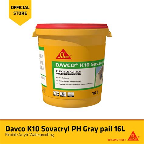 Sika Davco K Sovacryl Ph Gray L Pail Shopee Philippines