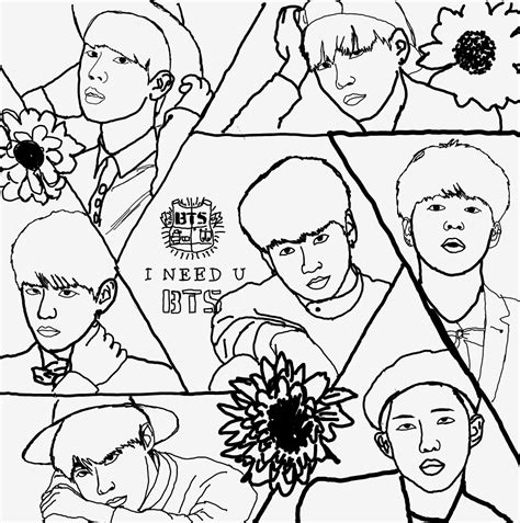 Bts Group Outline Drawing