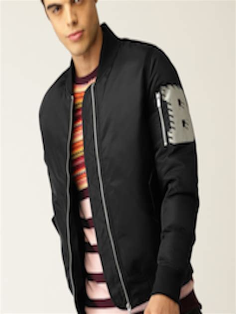 Buy United Colors Of Benetton Men Black Solid Bomber Jacket Jackets For Men 7714472 Myntra