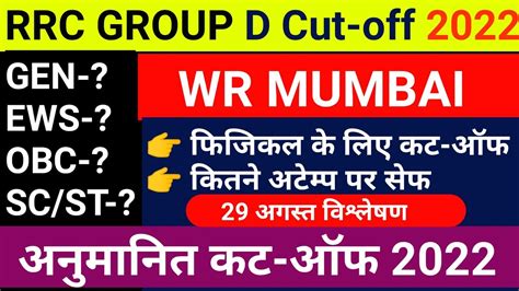 Rrc Group D Mumbai Cut Off 2022 Rrc Group D Wr Mumbai Cut Off 2022