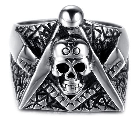 Bobijoo Jewelry Bague Chevali Re T Te De Mort Masonic Franc Ma On