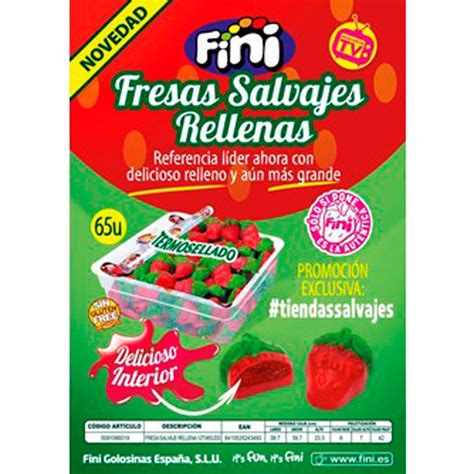 FRESAS SALVAJES RELLENAS FINI MOLA 65u Cash Moron