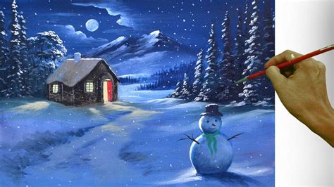 [33+] Snowman Christmas Acrylic Paintings For Beginners