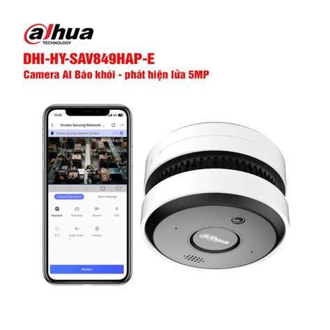 Camera AI báo khói phát hiện lửa 5MP DAHUA DHI HY SAV849HAP E Lắp